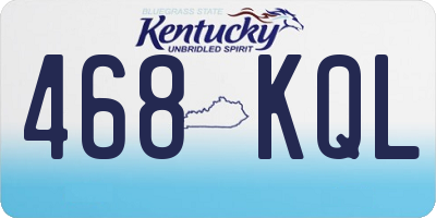 KY license plate 468KQL