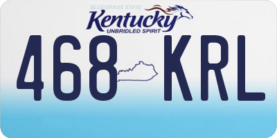 KY license plate 468KRL