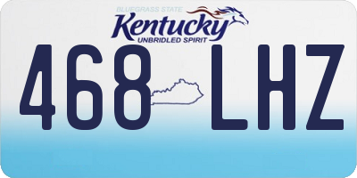 KY license plate 468LHZ