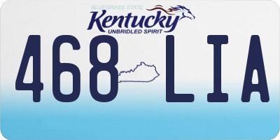 KY license plate 468LIA