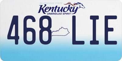 KY license plate 468LIE