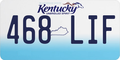 KY license plate 468LIF