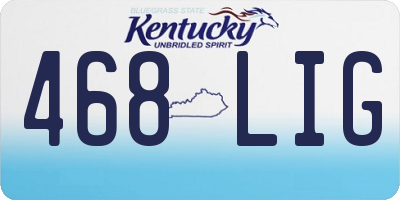 KY license plate 468LIG