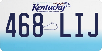 KY license plate 468LIJ