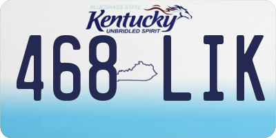 KY license plate 468LIK
