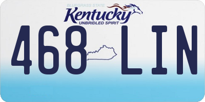 KY license plate 468LIN