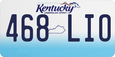 KY license plate 468LIO