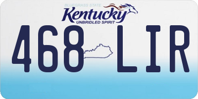 KY license plate 468LIR