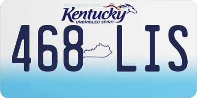 KY license plate 468LIS