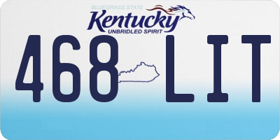 KY license plate 468LIT