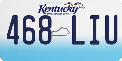 KY license plate 468LIU
