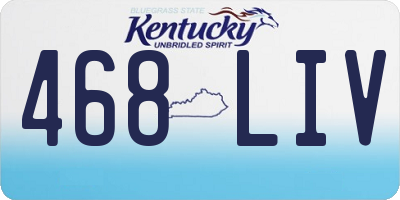 KY license plate 468LIV