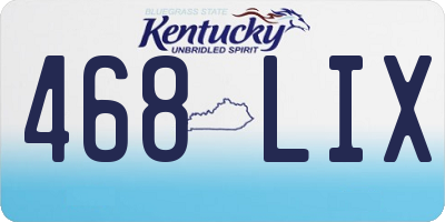 KY license plate 468LIX