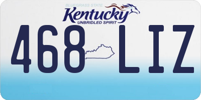 KY license plate 468LIZ
