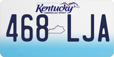 KY license plate 468LJA
