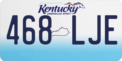 KY license plate 468LJE