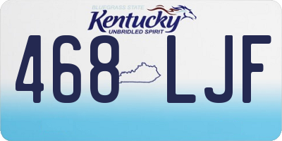 KY license plate 468LJF