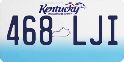 KY license plate 468LJI