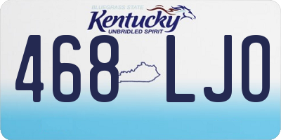 KY license plate 468LJO