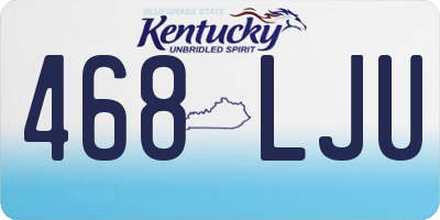 KY license plate 468LJU