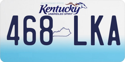 KY license plate 468LKA