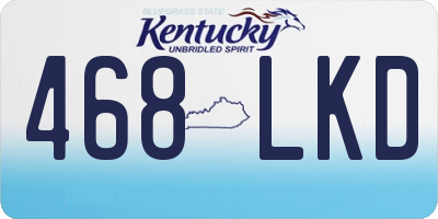 KY license plate 468LKD