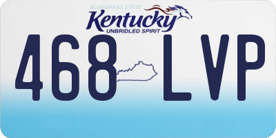 KY license plate 468LVP