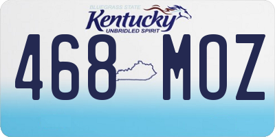 KY license plate 468MOZ