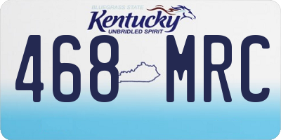 KY license plate 468MRC