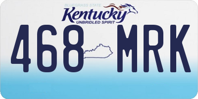 KY license plate 468MRK