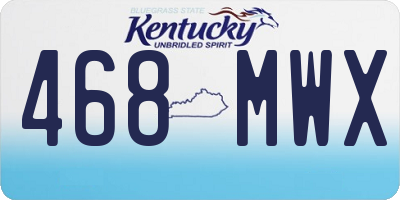 KY license plate 468MWX