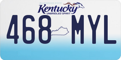 KY license plate 468MYL