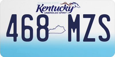 KY license plate 468MZS