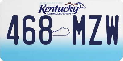 KY license plate 468MZW