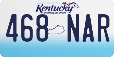 KY license plate 468NAR
