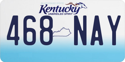KY license plate 468NAY