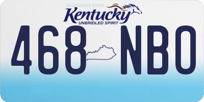 KY license plate 468NBO