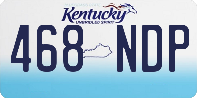 KY license plate 468NDP