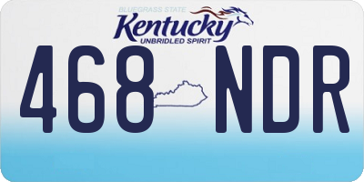 KY license plate 468NDR