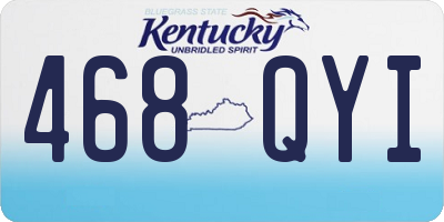 KY license plate 468QYI