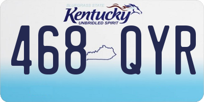 KY license plate 468QYR