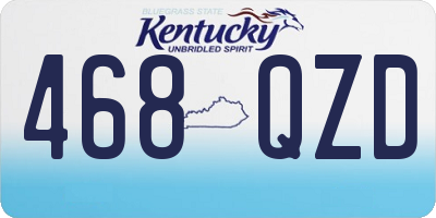 KY license plate 468QZD