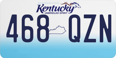 KY license plate 468QZN