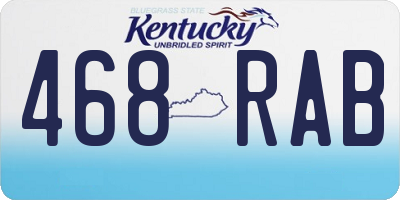 KY license plate 468RAB