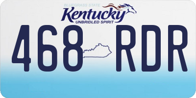 KY license plate 468RDR