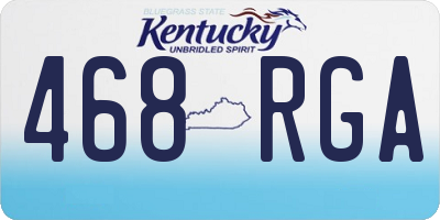 KY license plate 468RGA