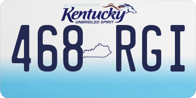 KY license plate 468RGI