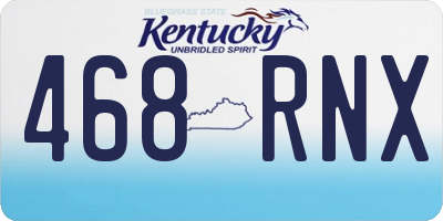 KY license plate 468RNX