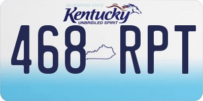 KY license plate 468RPT