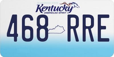 KY license plate 468RRE